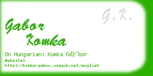 gabor komka business card